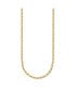 Yellow IP-plated Elongated Open Link Paperclip 15 inch Necklace