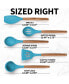 Фото #5 товара 5 Piece Silicone Utensils Set with Authentic Acacia Wood Handles