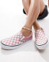 Vans Classic Slip-on checkerboard sneakers in pink and white