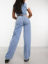 Cotton:On low rise straight leg jeans in vitnage wash blue Off shore Blue, 40 - фото #3