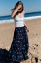 Фото #1 товара Длинная юбка с вышивкой «зеркала» ZARA