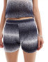 Фото #2 товара COLLUSION ombre knitted shorts co-ord in grey