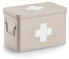 Medizinbox, Metall, beige