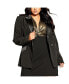 Фото #1 товара Plus Size Tuxe Luxe Padded Shoulder Jacket