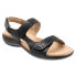 Фото #4 товара Trotters Romi T2118-001 Womens Black Leather Slingback Sandals Shoes