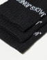 Jack & Jones 9 pack ribbed logo socks in black