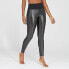 Фото #1 товара ASSETS by SPANX Women's All Over Faux Leather Leggings - Black L