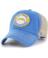 Фото #3 товара Men's Powder Blue, Natural Los Angeles Chargers Notch Trucker Clean Up Adjustable Hat