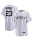 Фото #1 товара Men's Kris Bryant White, Purple Colorado Rockies Replica Player Jersey