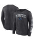 Фото #1 товара Men's Heather Charcoal Penn State Nittany Lions Distressed Arch Over Logo Long Sleeve T-shirt