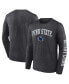 Men's Heather Charcoal Penn State Nittany Lions Distressed Arch Over Logo Long Sleeve T-shirt Серый, S - фото #1