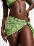 Motel purwa beach sarong in paisley abstract green