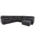 Фото #3 товара CLOSEOUT! Hutchenson 7-Pc. Leather Chaise Sectional with 2 Power Recliners and 2 Consoles