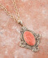 Фото #3 товара Valerie Genuine Orange Sponge Coral Oval Pendant Necklace