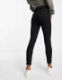 Pull&Bear Petite super skinny high waisted jeans in black Черный, 34 - фото #2