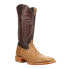 Фото #2 товара R. Watson Boots Full Quill Ostrich Embroidery Square Toe Cowboy Mens Brown Dres