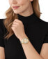 ფოტო #4 პროდუქტის Women's Harlowe Three-Hand Gold-Tone Stainless Steel Bracelet Watch, 38mm