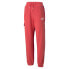 Puma Power Drawstring Cargo Pants Womens Pink Casual Athletic Bottoms 855935-35