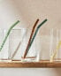 Coloured borosilicate glass straw pack (pack of 6)