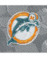 ფოტო #2 პროდუქტის Men's Gray Miami Dolphins Brigade Throwback Quarter-Zip Top