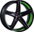 Oxigin 18 Concave black foil spring green 10.5x20 ET40 - LK5/112 ML66.6