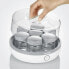 SEVERIN JG3520.760 Joghurtbereiter mit Rezeptbuch, 14 Glser 150 ml, BPA frei, Memograduierung, Kabeltrommel, 13 W