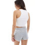 Stradivarius seamless tank top in white