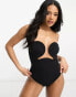 Фото #8 товара ASOS DESIGN bandeau swimsuit with wire detail in black