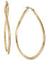 Фото #1 товара Gold-Tone Twist Hoop Earrings, Created for Macy's