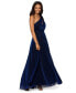 Фото #3 товара Women's Glitter One-Shoulder Cut-Out Gown