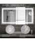 Фото #9 товара LED Bathroom Mirror 60 X 32 Inch With Lights, Anti-Fog & Dimming LED Bathroom Vanity Mirror