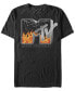 MTV Men's Fire And Lightening Logo Short Sleeve T-Shirt