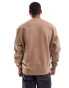 Фото #7 товара ASOS DESIGN premium heavyweight oversized sweatshirt 400gsm in beige