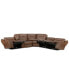 Фото #2 товара Hansley 6-Pc Zero Gravity Leather Sectional with 3 Power Recliners, Created for Macy's
