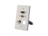 Фото #2 товара HDMI, VGA, 3.5MM AUDIO PASS THROUGH SINGLE GANG WALL PLATE WITH ONE KEYSTONE - A