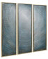 Concentric 3-Piece Textured Metallic Hand Painted Wall Art Set by Martin Edwards, 60" x 20" x 1.5"