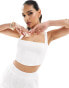 Фото #1 товара Kaiia square neck cropped top co-ord in white