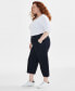 Plus Size High Rise Wide-Leg Crop Jeans, Created for Macy's Синий, 24W - фото #2