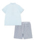 ფოტო #2 პროდუქტის Baby Boys Sailboat Polo Shorts Set