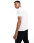 Armani Exchange polo in white with contrast tipping and logo