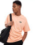 The North Face Snowboard retro back graphic t-shirt in orange Exclusive at ASOS