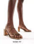 Фото #1 товара Public Desire Wide Fit Taryn strappy block heel sandals in bronze