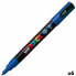 Фото #1 товара Шариковая ручка POSCA PC-3M Синяя 6 штук