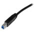 Фото #7 товара StarTech.com 2m (6 ft) Certified SuperSpeed USB 3.0 A to B Cable - M/M - 2 m - USB A - USB B - USB 3.2 Gen 1 (3.1 Gen 1) - 5000 Mbit/s - Black