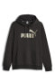 ESS+ Metallic Logo Hoodie Siyah Kadın Sweatshirt