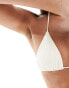 Фото #4 товара Free Society multi way triangle bikini top in off white crinkle