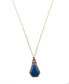 ფოტო #1 პროდუქტის Tribeca Genuine Lapis Long Pendant Necklace