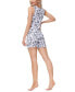 ფოტო #2 პროდუქტის Women's Printed Comfy 2 Piece Tank Top with the Shorts Pajamas Set