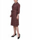 ფოტო #3 პროდუქტის Petite Geometric Printed Long Sleeve Roll Tab Shirtdress