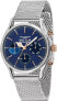 Фото #1 товара SECTOR Herren Armbanduhr Chronograph 660 43MM MULT BLUE DIAL MESH BAND SS